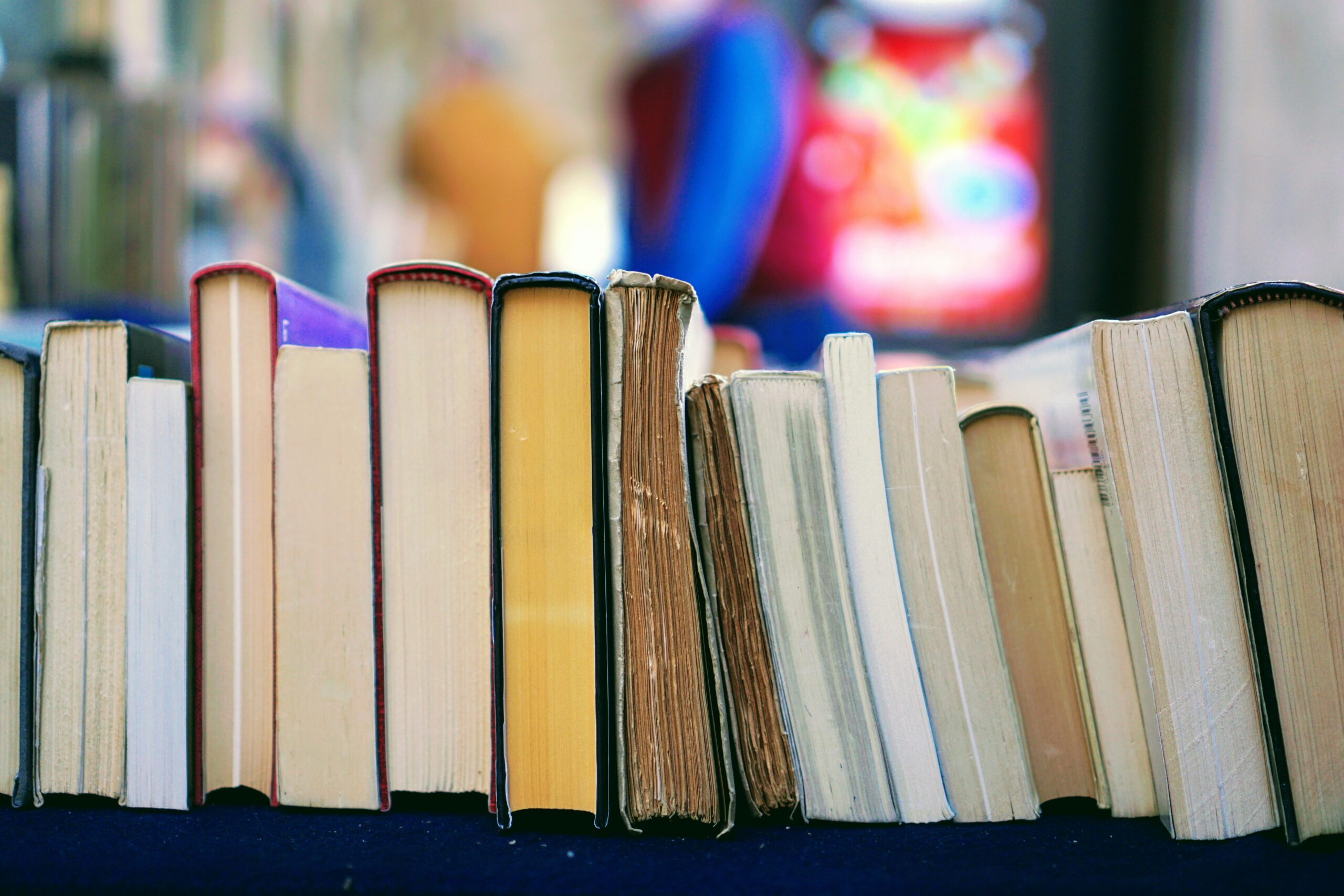 Books and journals meticulously arranged on shelves, creating an organized and inviting display